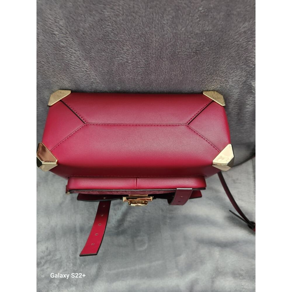 Rare Color Michael Kors Manhattan • NWT • Berry Lthr • Gold Hardware • MSRP 428 - Picture 7 of 10